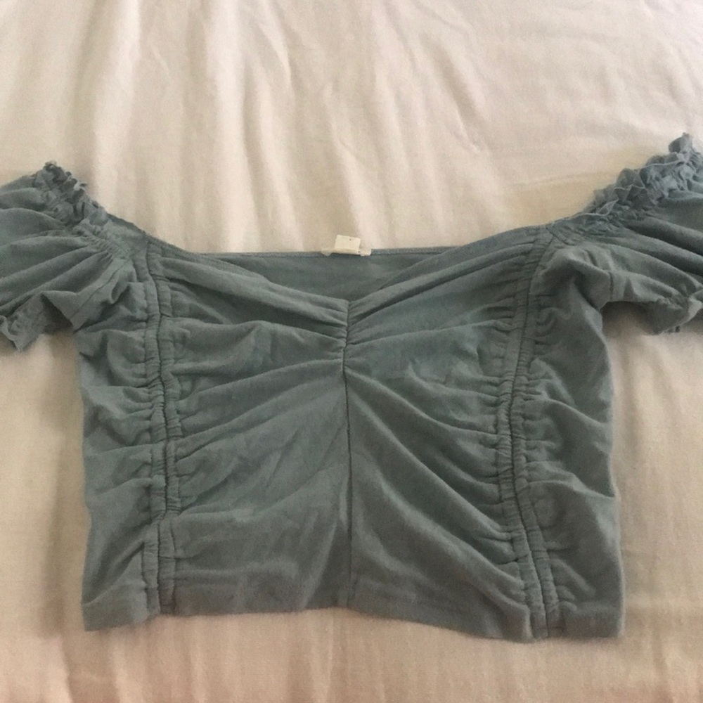 Teal crop top